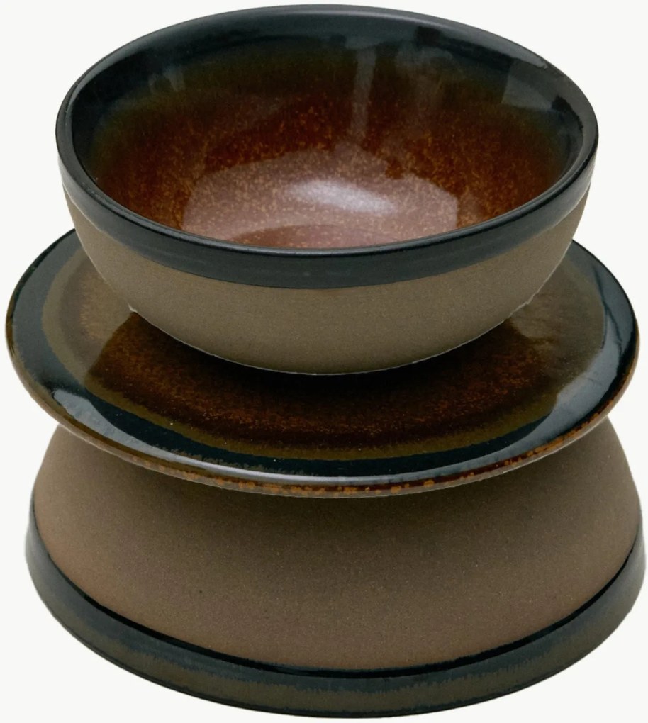 Taça de servir com esmalte reativo Surface