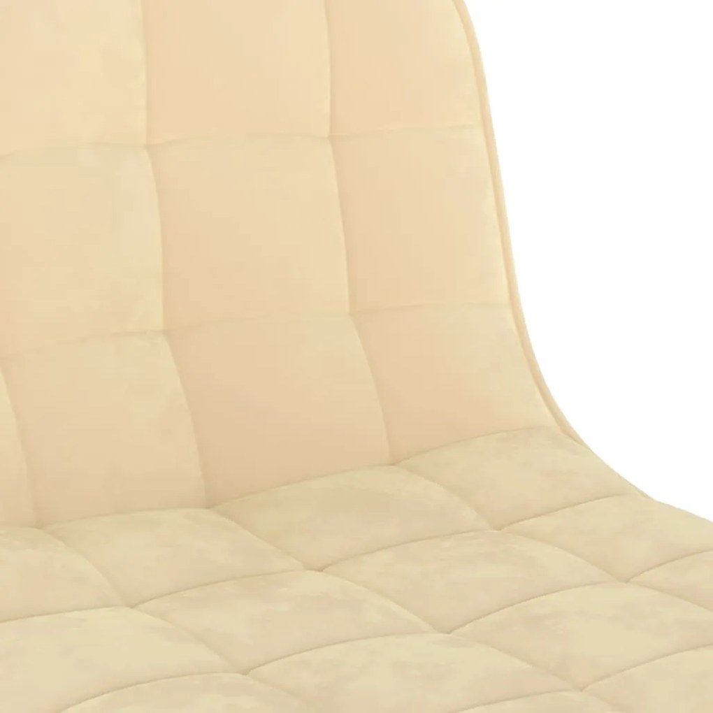 Bancos de bar 2 pcs veludo creme