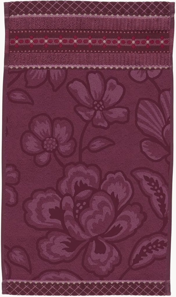 Toalha de rosto em algodão felpudo Jasmin Jacquard