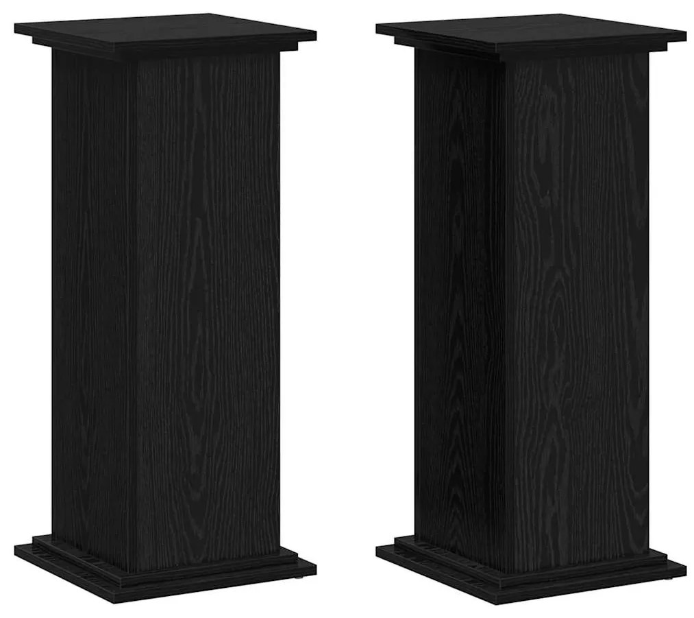 Suporte pra Plantas Preto Carvalho 33 x 33 x 80 cm - Madeira Reconstit