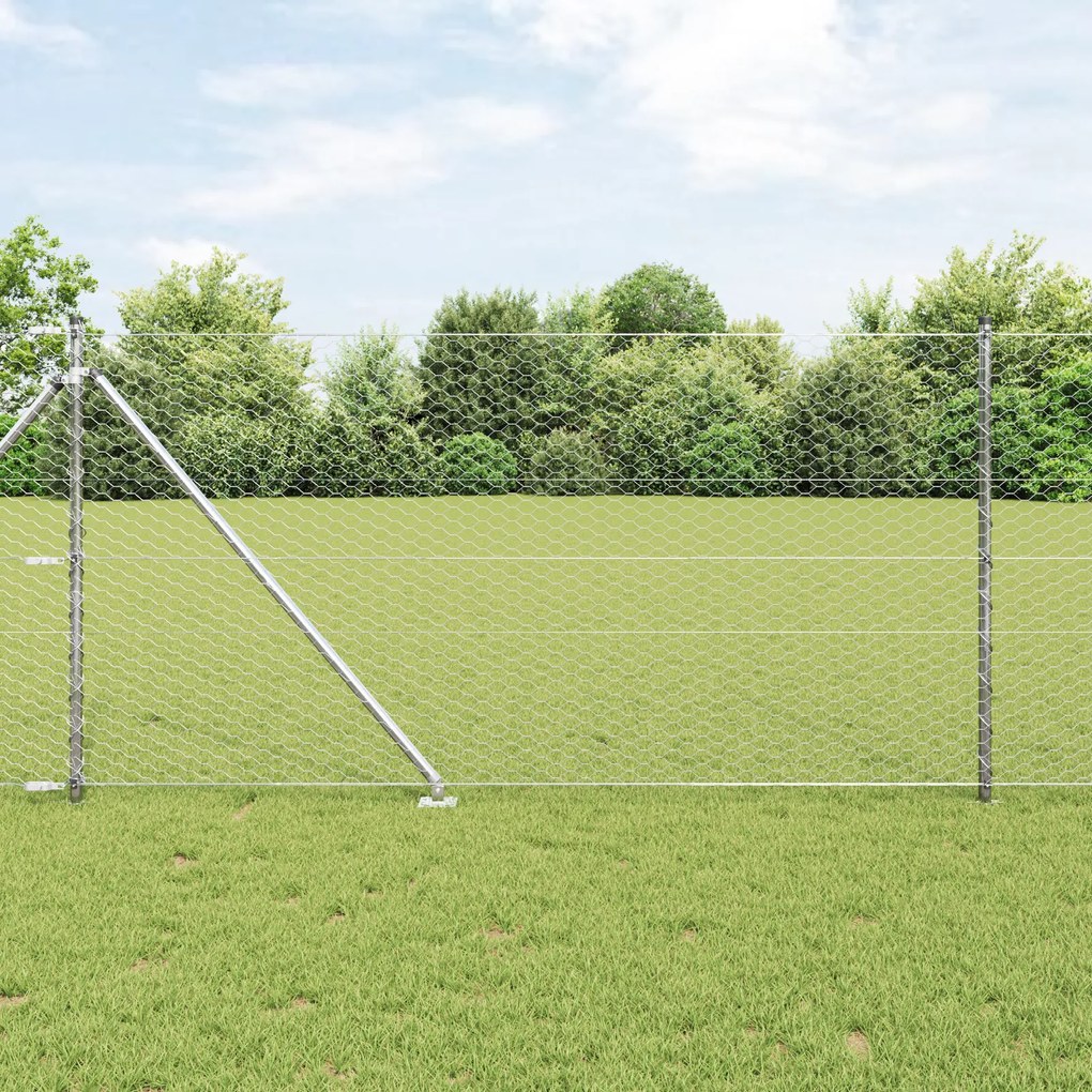 Cerca Hexagonal vidaXL 1x100 m Aço Galvanizado