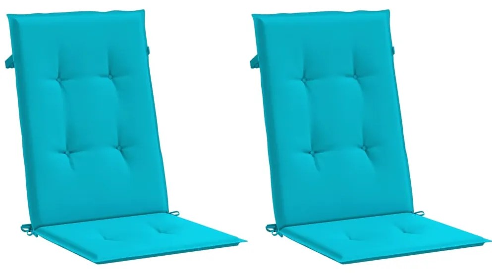 Almofadões cadeira de encosto alto 2 pcs tecido turquesa