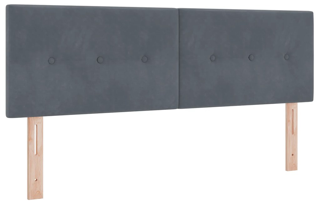 Cama Box com Colchão vidaXL Cinza Escuro 140x190 cm Veludo