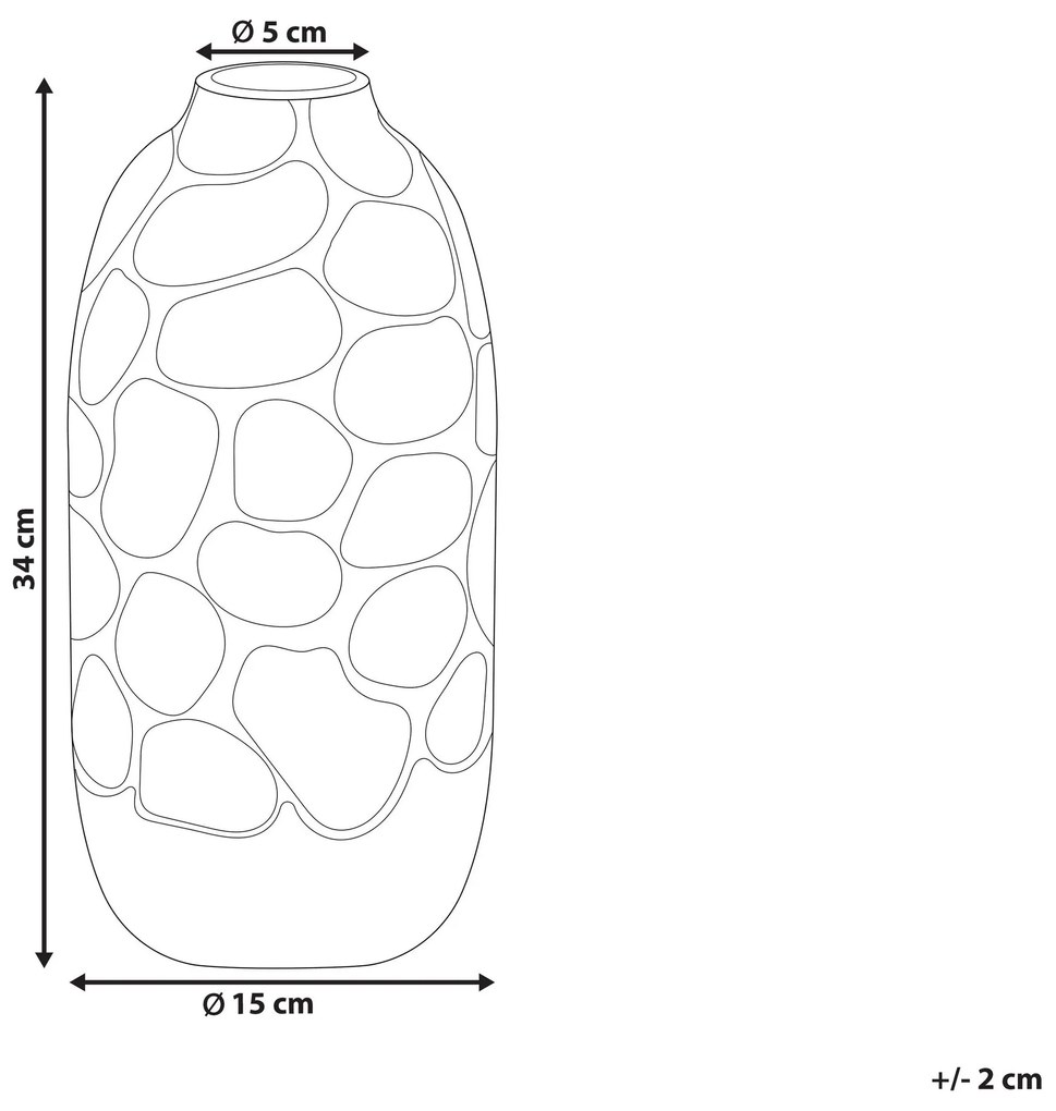 Vaso de cerâmica grés branca 34 cm CENABUM Beliani