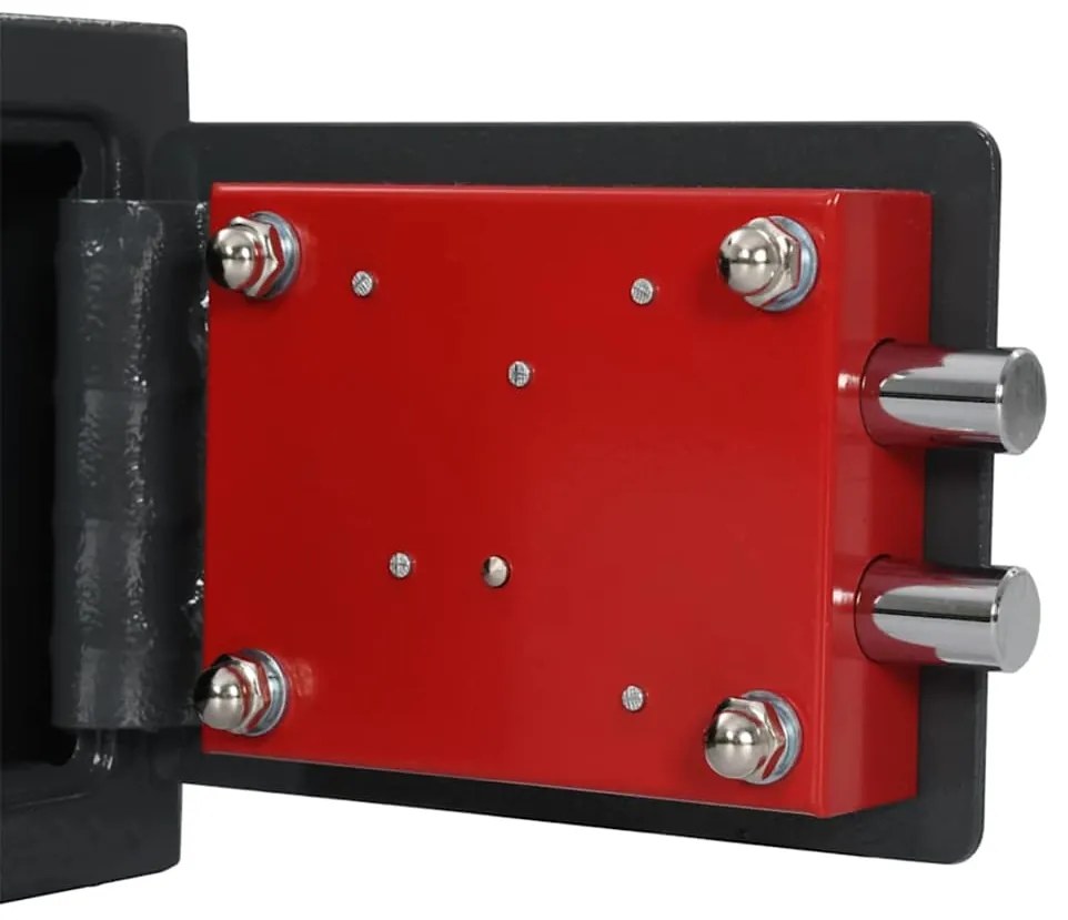 Caixa Segura com Chave Cinza Escuro 17x23x17 cm Aço
