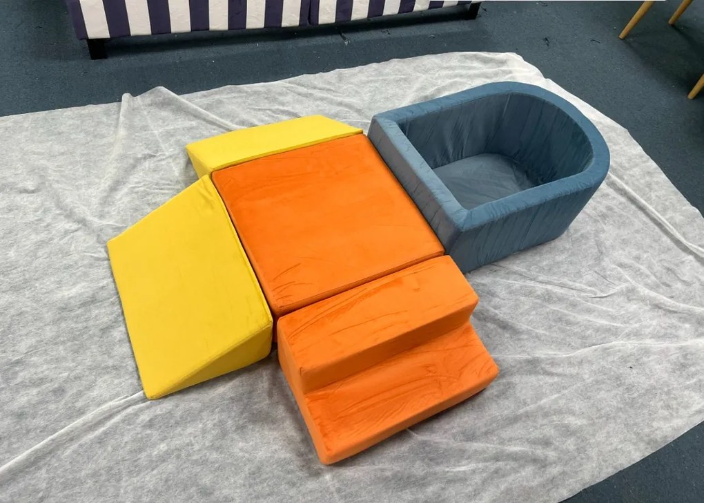 AIYAPLAY Percurso de Motricidade para Bebê 5PCS, Módulos de Espuma, Piscina de Bolinhas, Capa em Veludo Lavável, Multicolorido | Aosom Portugal
