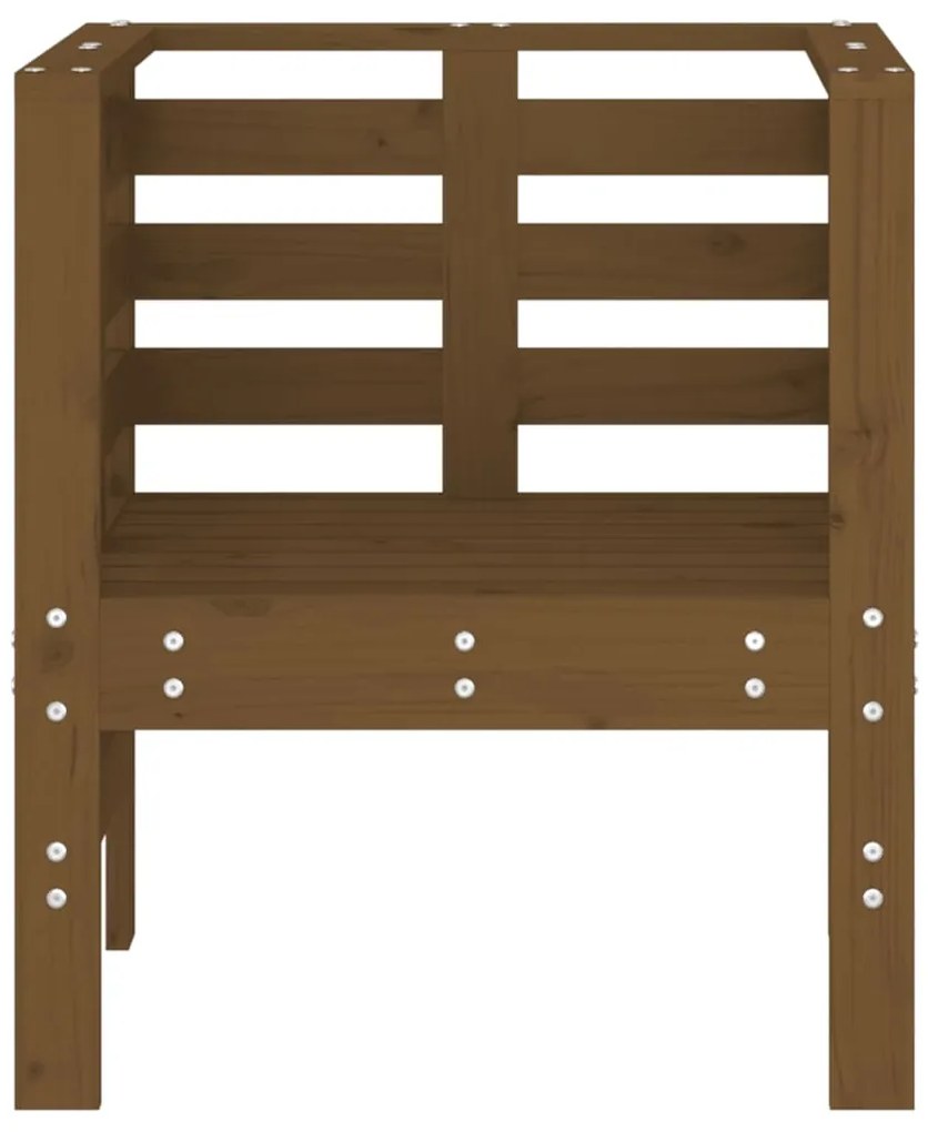 Cadeiras de jardim 2 pcs 61,5x53x71cm pinho maciço castanho-mel
