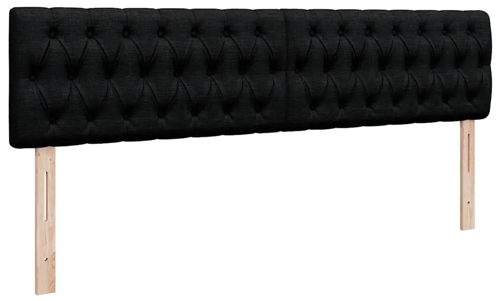 Estrutura de cama otomana com colchão 200x200 cm tecido preto