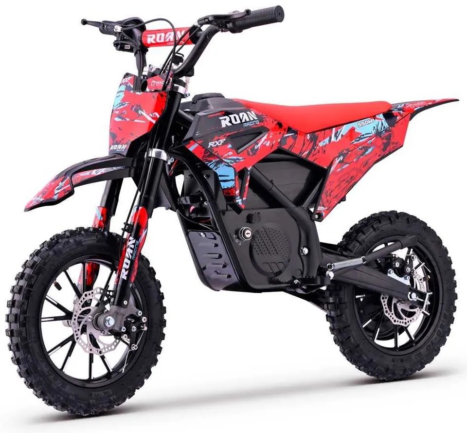 Mini moto elétrica para crianças 550W ROAN RXF até 25 km/h Com Limitador (24V-12AH) 10/10 Vermelha