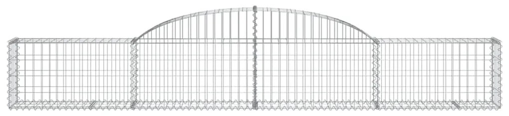 Cestos gabião arqueados 8 pcs 300x30x40/60 cm ferro galvanizado
