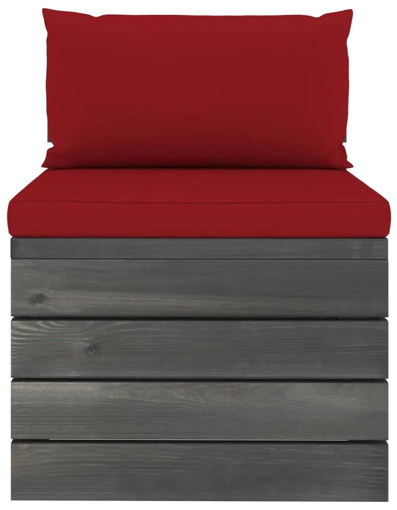2 pcs conjunto lounge de paletes com almofadões pinho maciço