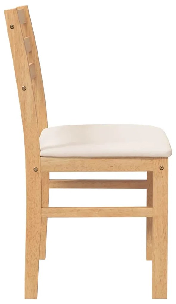 Cadeiras de jantar com almofadões 2 pcs madeira maciça
