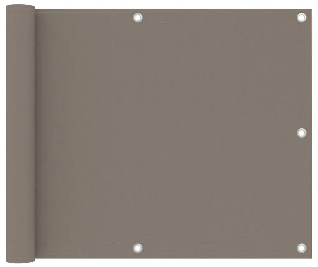 Tela de varanda 75x600 cm tecido Oxford cinzento-acastanhado