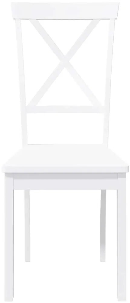 Cadeiras de jantar 2 pcs madeira de seringueira maciça branco