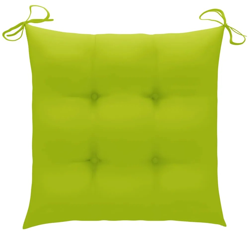 Cadeiras de jantar p/ jardim 3 pcs c/ almofadões acácia maciça