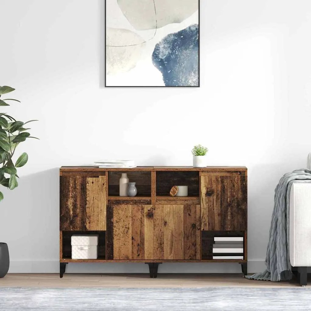 vidaXL Aparadores 2 pcs Madeira Antiga 60 x 35 x 70 cm