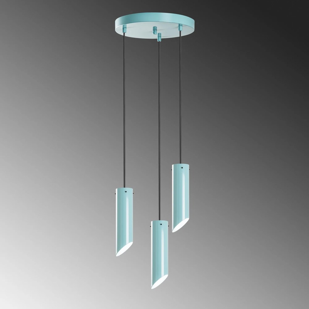 Chandelier Kesik – Turquesa – Diâmetro 40 cm