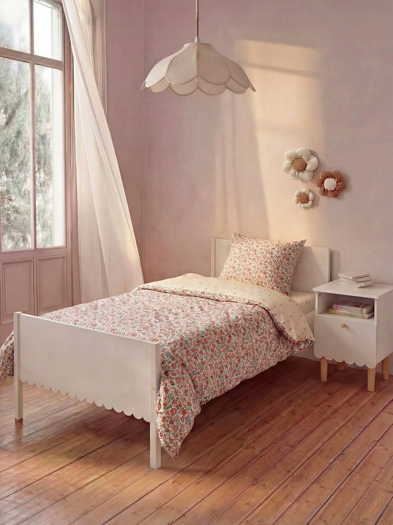 Cama de criança em forma de onda 90x200cm branco