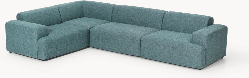 Sofá de canto comprido Melva (4 lugares)