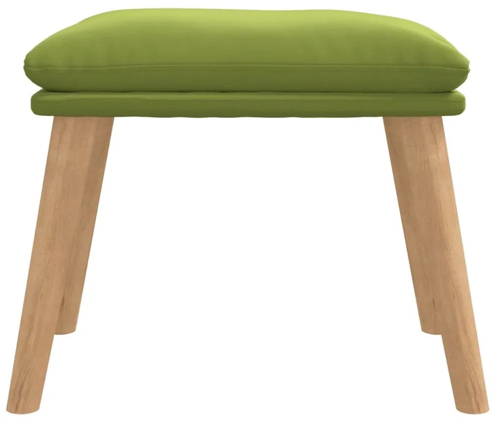 Apoio de pés 45x29,5x35 cm veludo verde-claro
