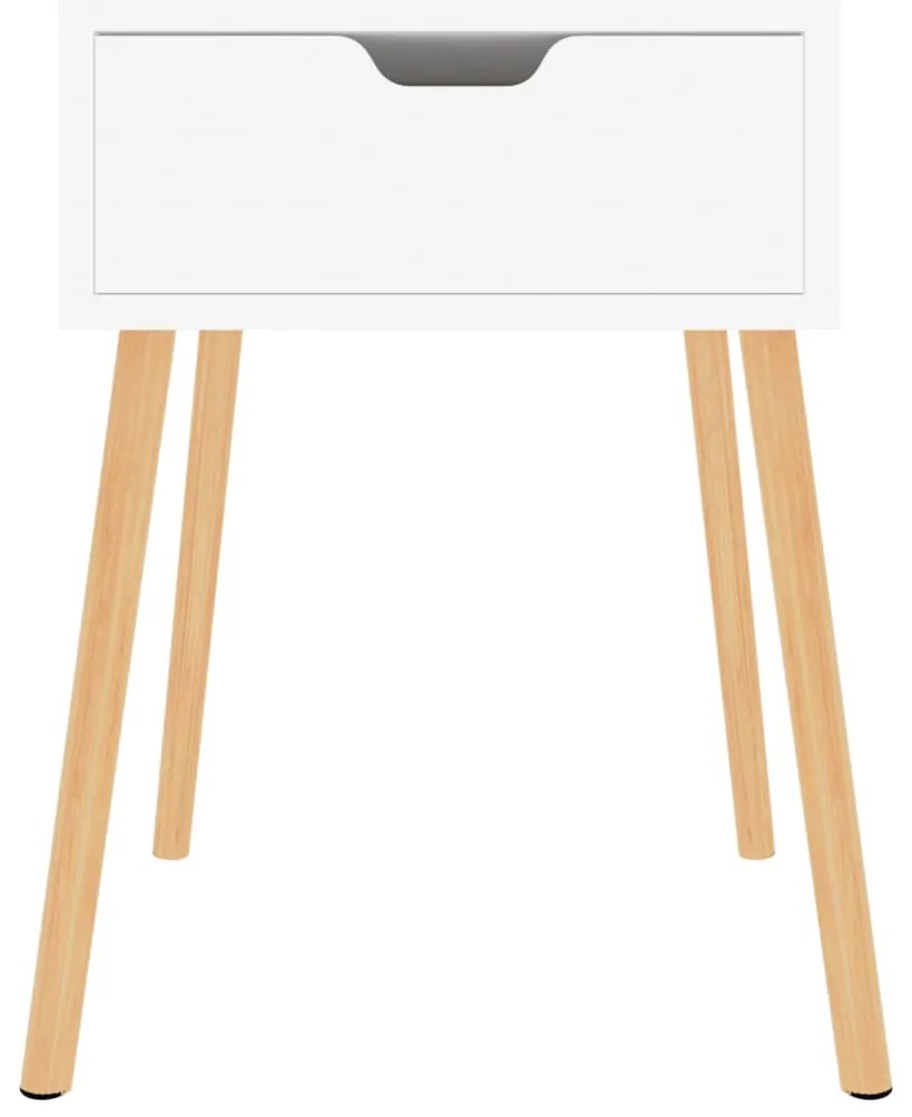 Mesas de cabeceira 2 pcs 40x40x56cm derivados de madeira branco