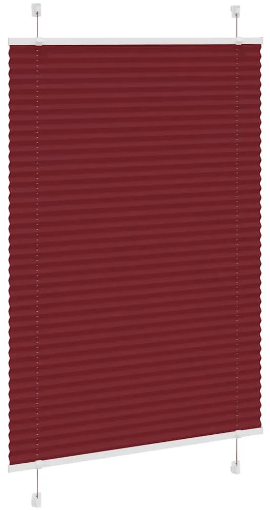 Plissado Cego Bordéus Vermelho 90x100 cm Largura Tecido 89,4 cm