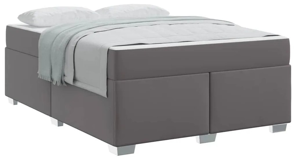 Estrutura da Cama Outros Cinzeto 140 x 200 cm Couro sintético
