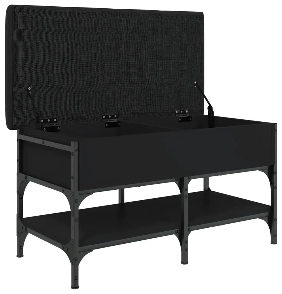 Banco sapateira 82x42x45 cm derivados de madeira preto