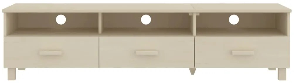 Móvel de TV HAMAR 158x40x40 cm pinho maciço castanho-mel