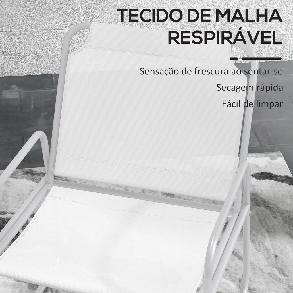 Conjunto de Móveis de Jardim Conjunto de 1 Mesa Redonda e 2 Cadeiras d