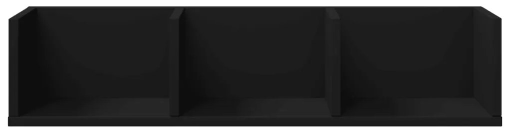 Armários de parede 2 pcs 75x18x16,5 cm derivados madeira preto