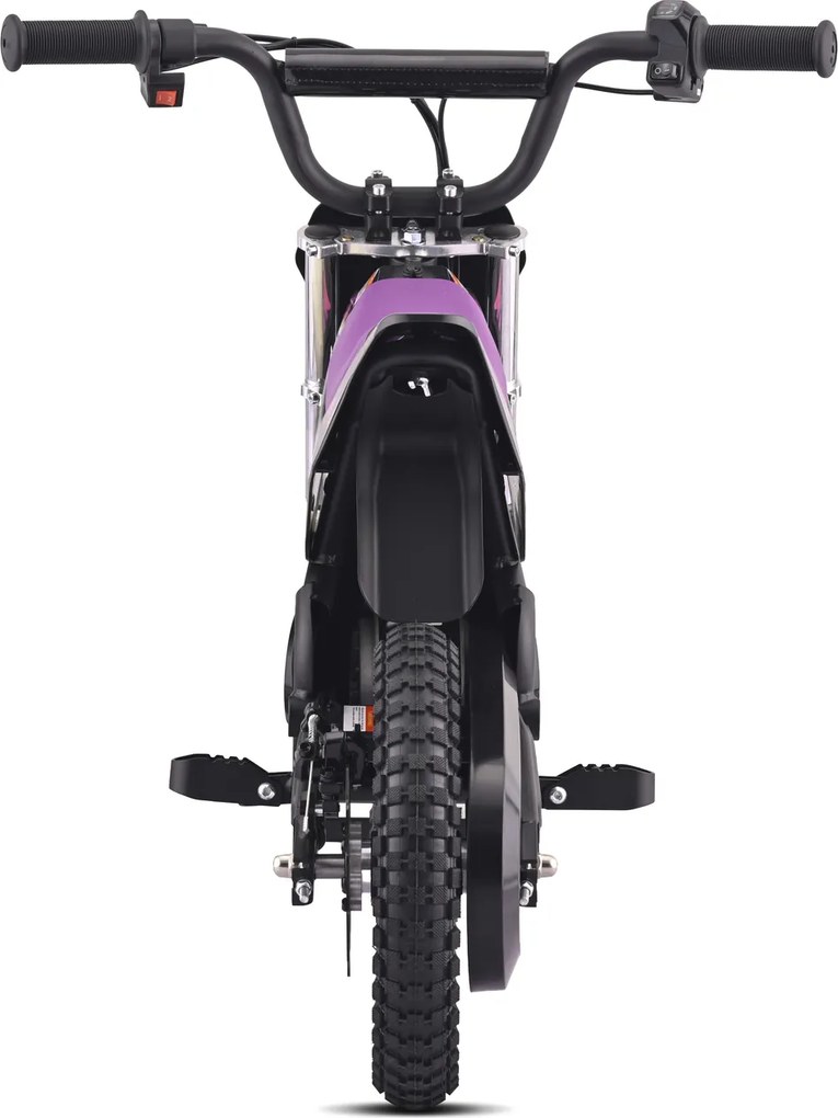 Mota elétrica para crianças ROOKIE 24 V (12"), bateria de lítio, motor sem escovas de 250 W, travão de disco Roxa
