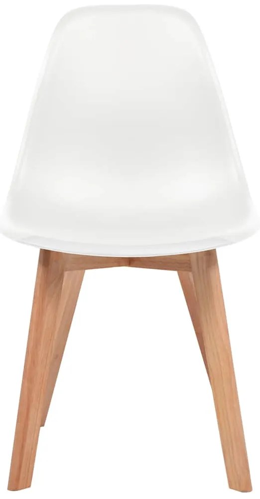 Cadeiras de jantar 4 pcs plástico branco