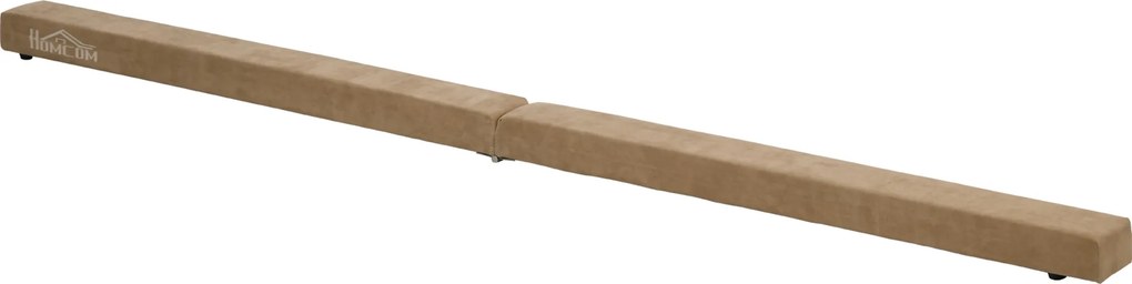 HOMCOM Trave de Equilíbrio Dobrável, antiderrapante, revestimento em camurça, madeira robusta, 210 x 10 x 6,5 cm, Castanho | Aosom Portugal