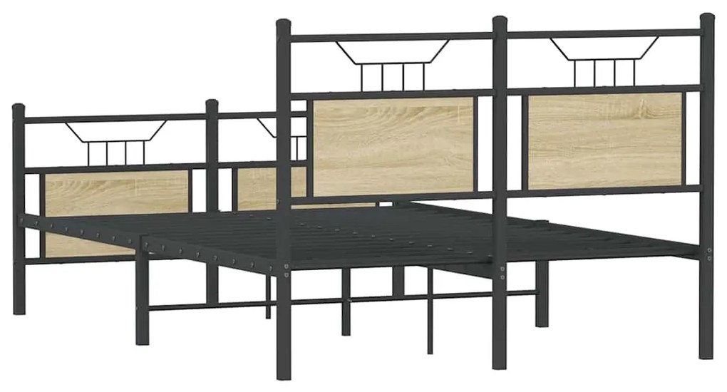 Estrutura cama s/ colchão derivados de madeira carvalho sonoma