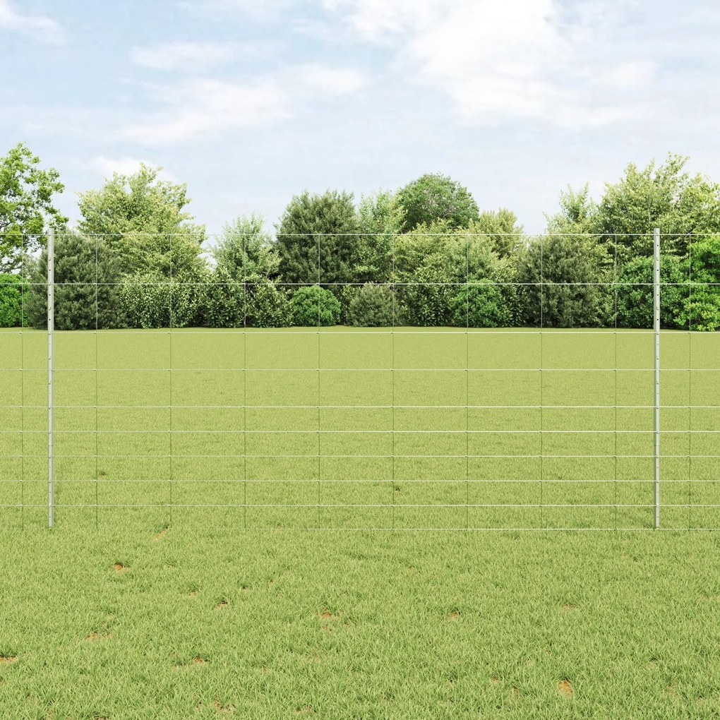 Postes de Cerca vidaXL 22 pcs U-Channel 120 cm Aço Galvanizado, Cerca