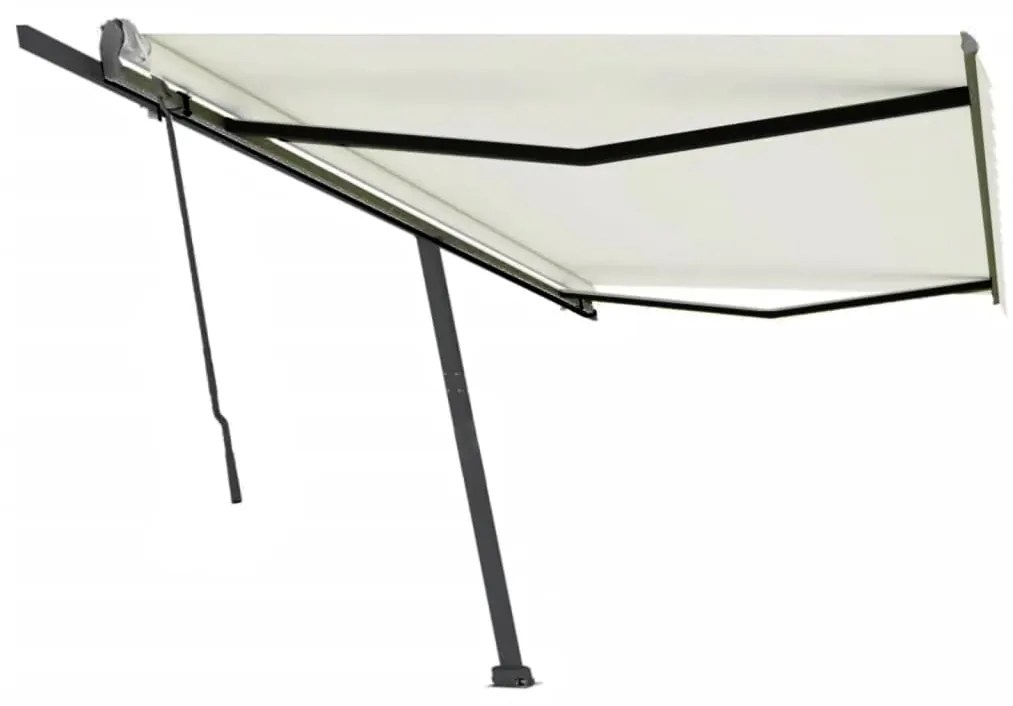Toldo retrátil manual independente 500x300 cm cor creme