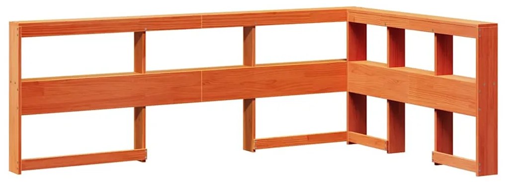 Cama com estante sem colchão 150x200 cm pinho maciço