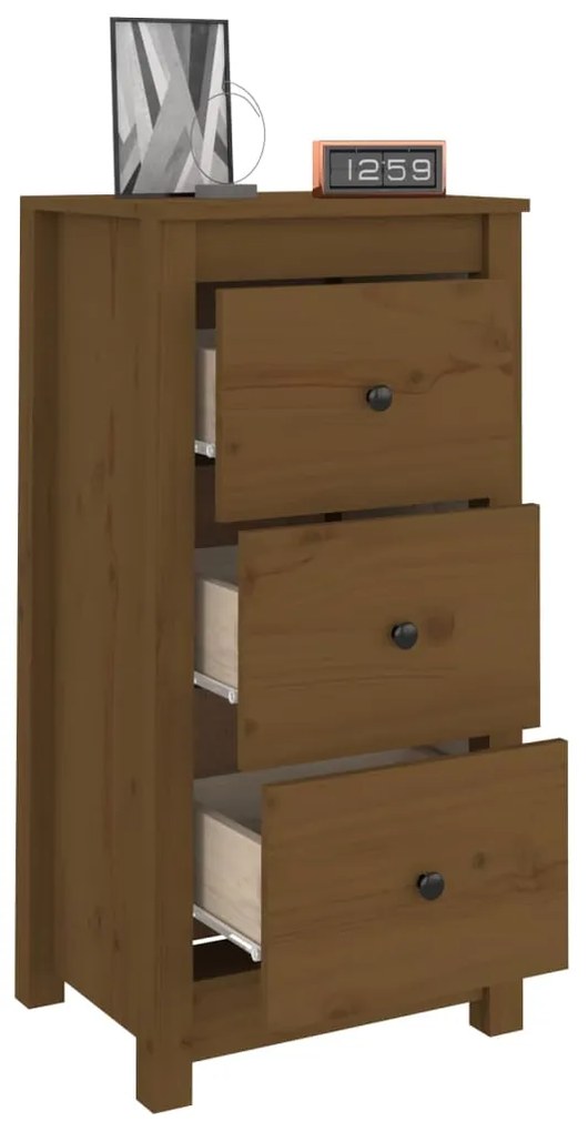 Aparadores 2 pcs 40x35x80 cm pinho maciço castanho mel