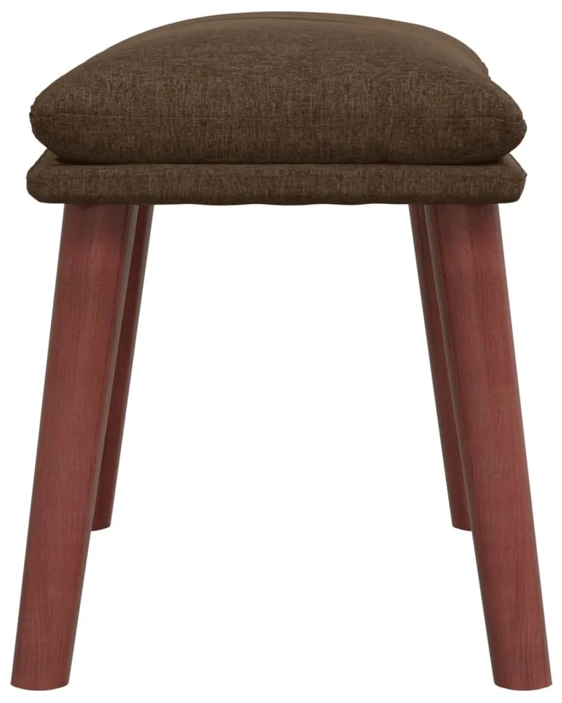 Apoio de pés tecido 45x29,5x35 castanho