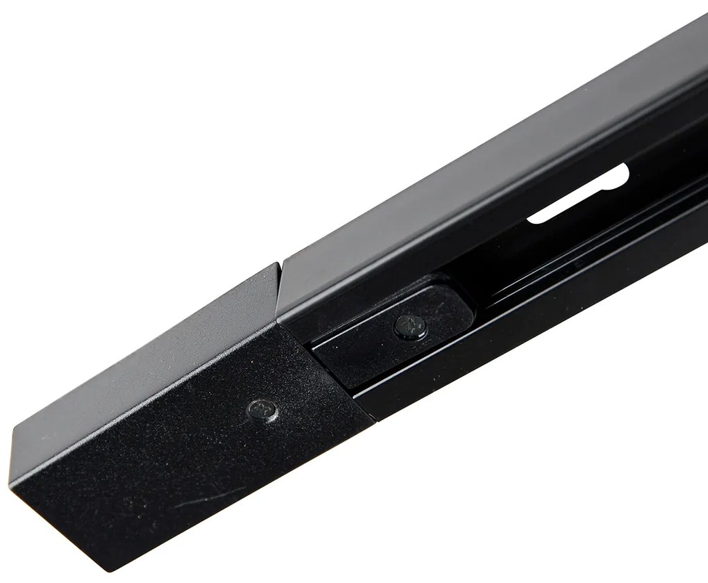 Sistema de iluminação de trilho moderno com 6 focos preto 1-fase 286cm - Iconic Jeana