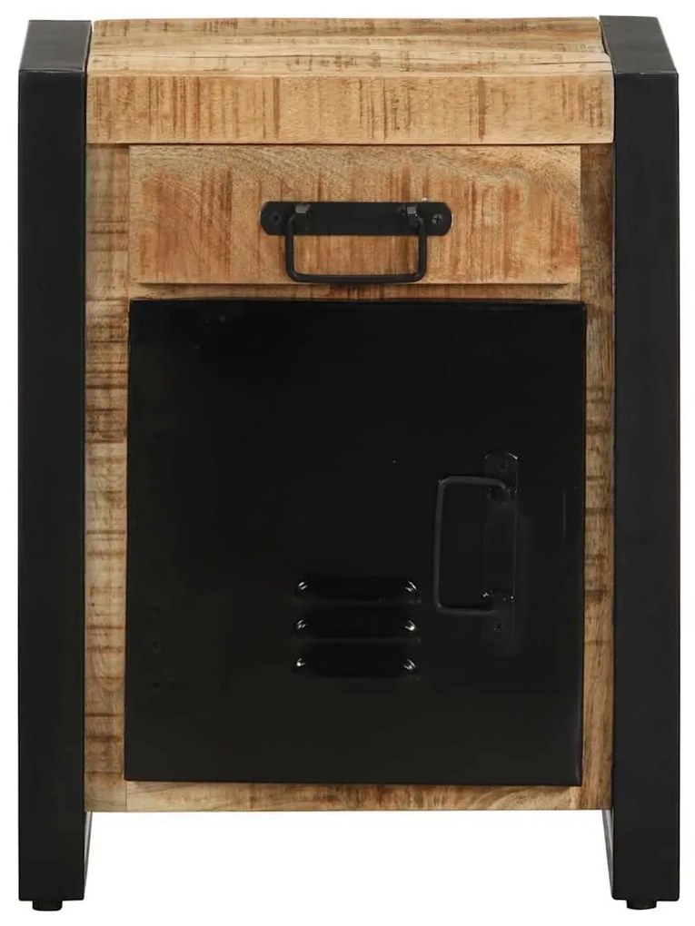 Mesa de cabeceira 40x30x50 cm madeira maciça manga áspera