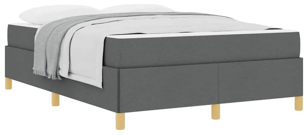 Cama Box Cinza Escuro e Branco e Cinza Escuro 140 x 200 cm