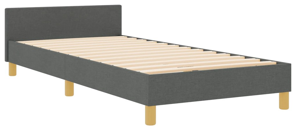 Cama vidaXL Cinza Escuro 80x200 cm de Tecido