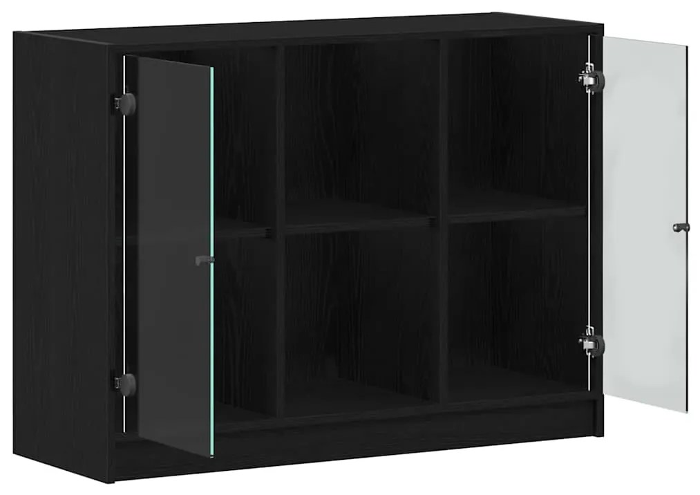 Buffet vidaXL Carvalho Preto 102x37x75,5 cm Madeira Ing.