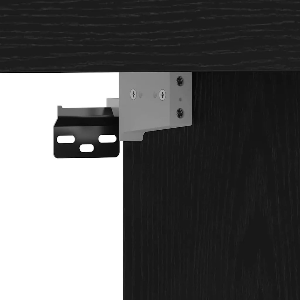 Armário de TV Suspenso vidaXL Preto Carvalho 152x22x113 cm