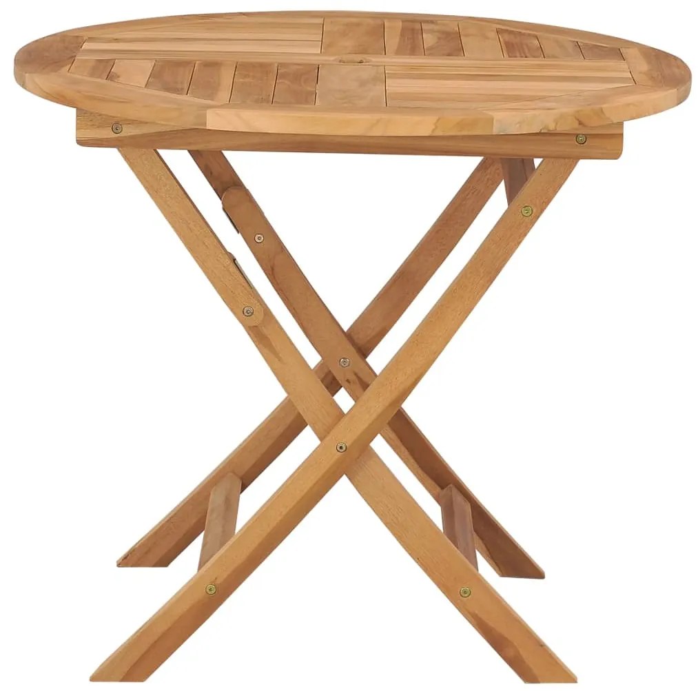 Mesa de jardim dobrável 85x76 cm madeira teca maciça