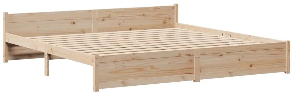 Estrutura de cama com cabeceira 180x200 cm pinho maciço