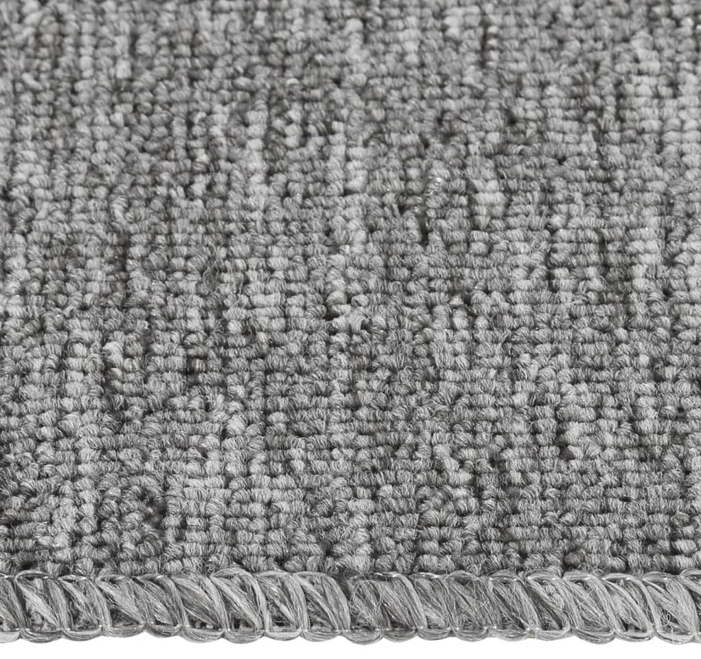 Tapetes antiderrapantes retang. p/ escadas 15pcs 60x25 cm cinza
