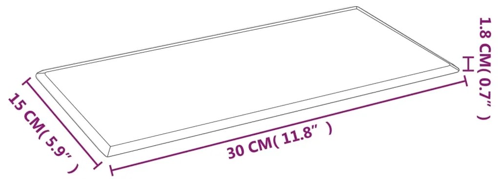 Painel de parede 12 pcs 30x15 cm couro artificial 0,54 m² preto
